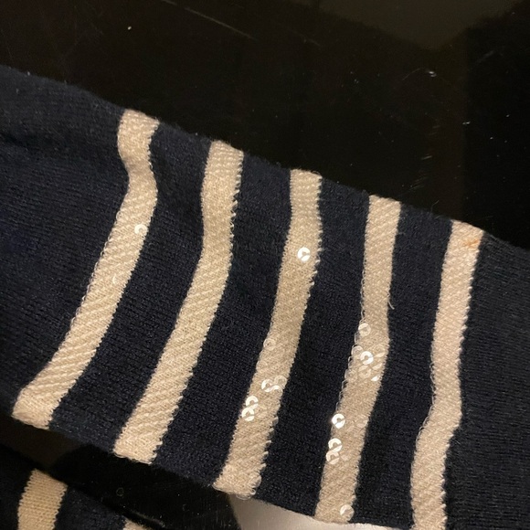 GAP Navy and Cream Striped Cardigan - Picture 2 of 3